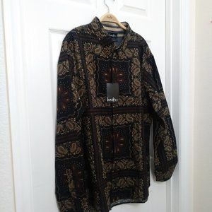 HAIKU Collective Paisley Print Long Sleeve Button up Shirt Men’s XL